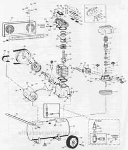 Page A Diagram and Parts List for VT615800  Campbell Hausfeld Compressor